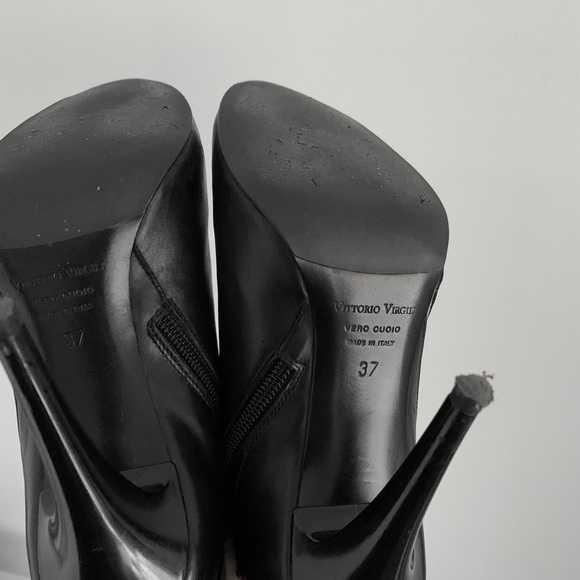 Designer Shoes | Leather Booties | Size 7 | Made in Italy | VITTORIO VIRGILI - Picture 6 of 8